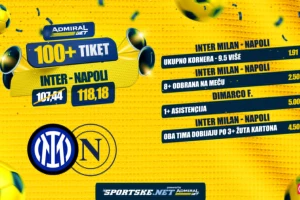 AdmiralBet 100+ tiket - Veliki derbi u Italiji, kvota 118,18!